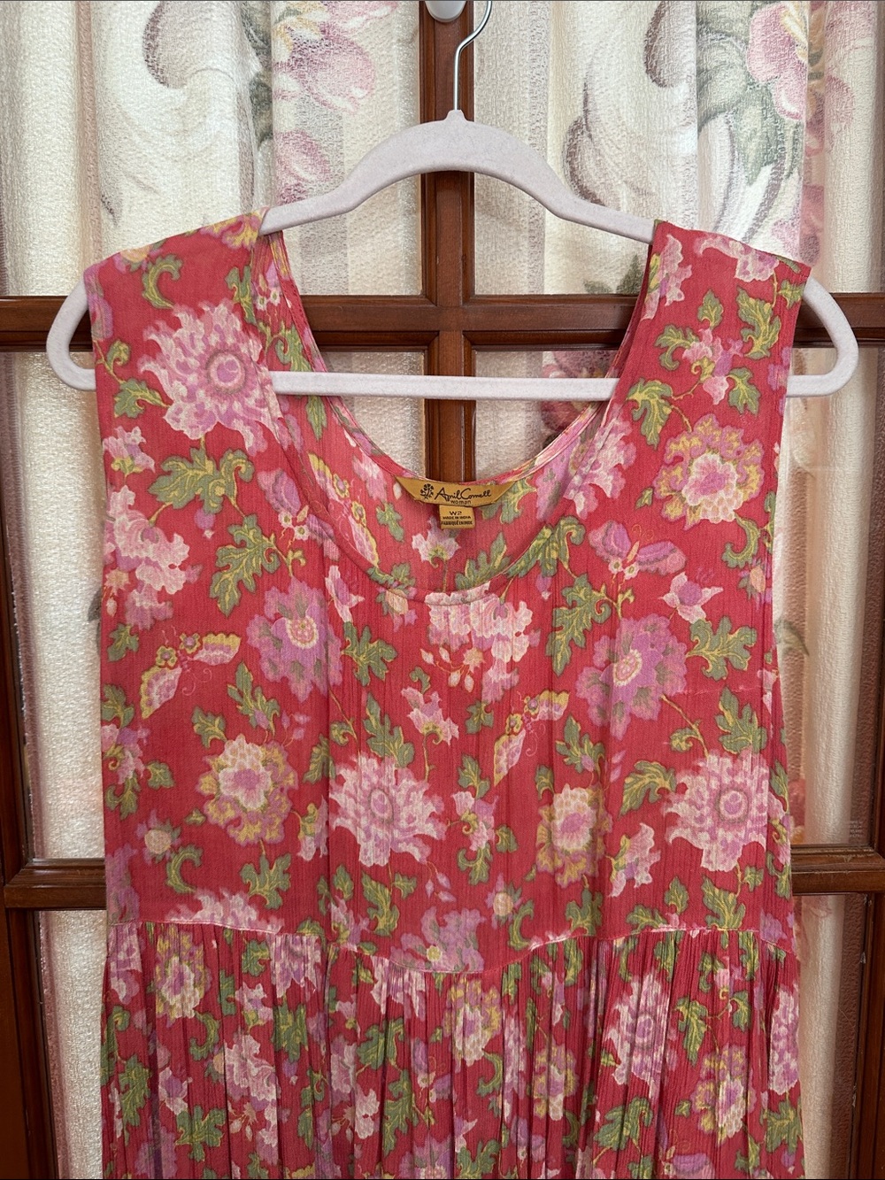 April Cornell Pink Floral Maxi Dress - Picture 4 of 6